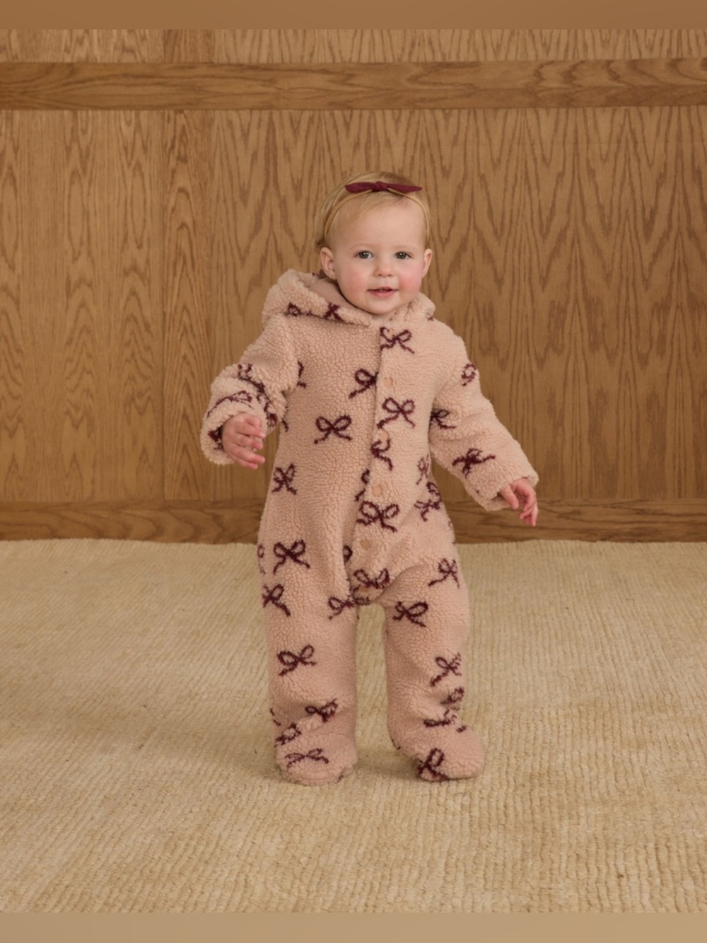 Rylee + Cru Fleece Jumpsuit Bows
